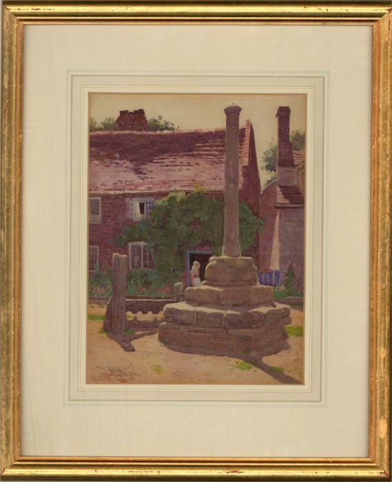 John McDougal (ex.1880-1934) - Early 20th Century Watercolour, The Old Cross