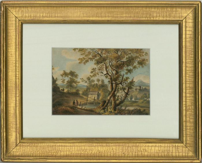 18th Century Watercolour - An Autumn Day
