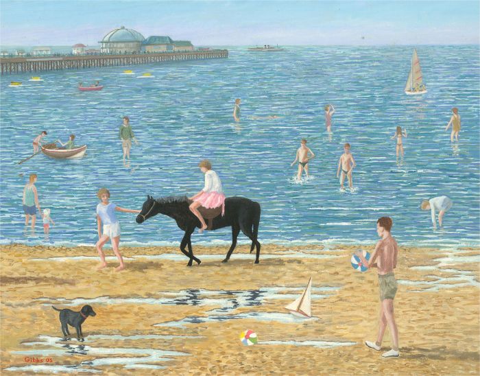 Gerry B. Gibbs - 2005 Oil, The Summer of '57 - A Memory II