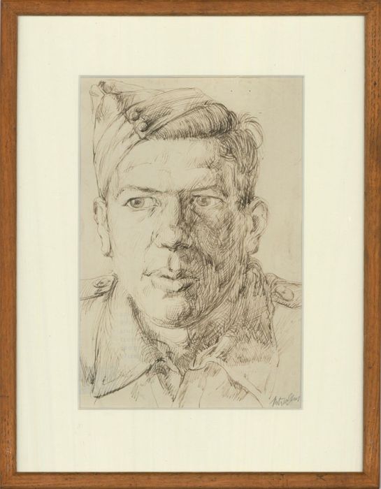 Early 20th Century Pen and Ink Drawing - The Soldier
