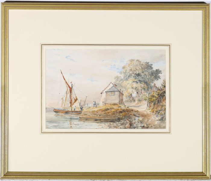 Charles Geir White - Framed Mid 19th Century Watercolour, At Northfleet