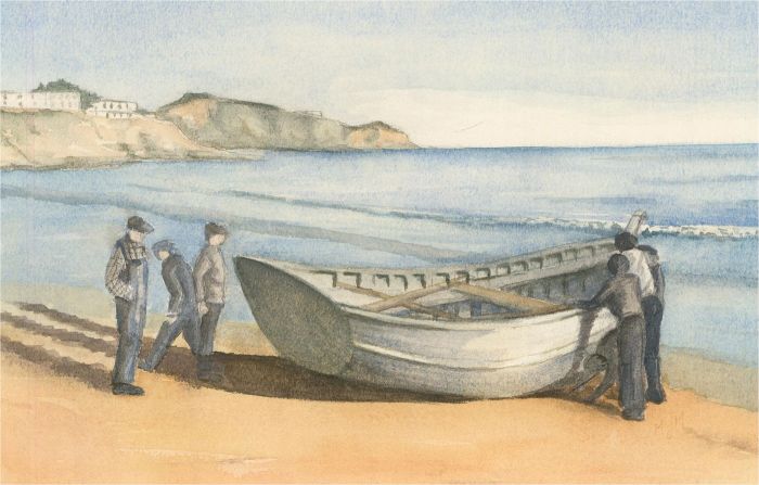 Mid 20th Century Watercolour - On The Shore