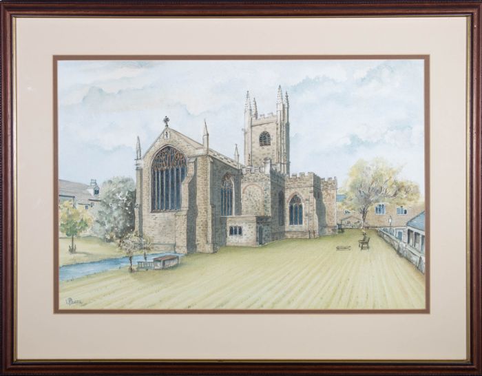 L. Peers - 20th Century Watercolour, St Mary's Church, Totnes