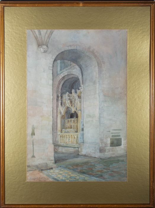 1895 Watercolour - Hereford Cathedral