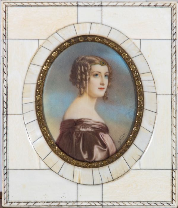 Maximilian Stieler (1825-1897) - 19th Century Watercolour, Elegant Lady