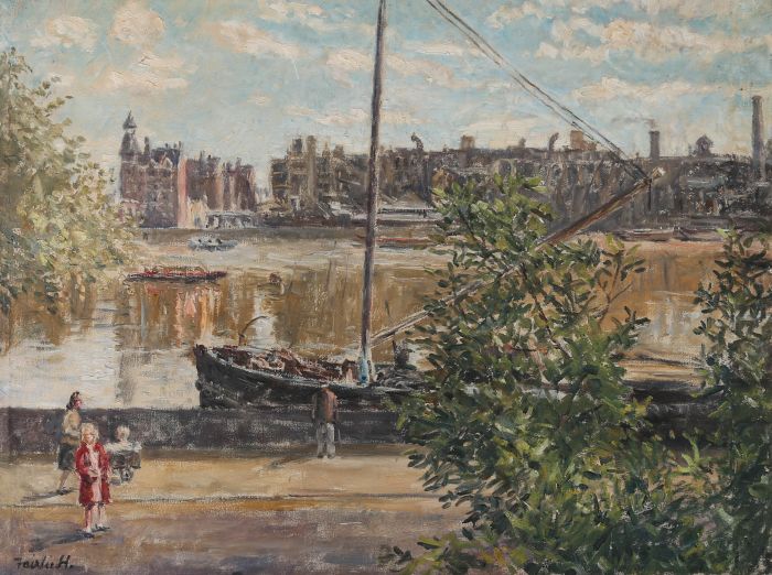 Fairlie Harmar, (1876–1945)  - 20th Century Oil, Thames Embankment