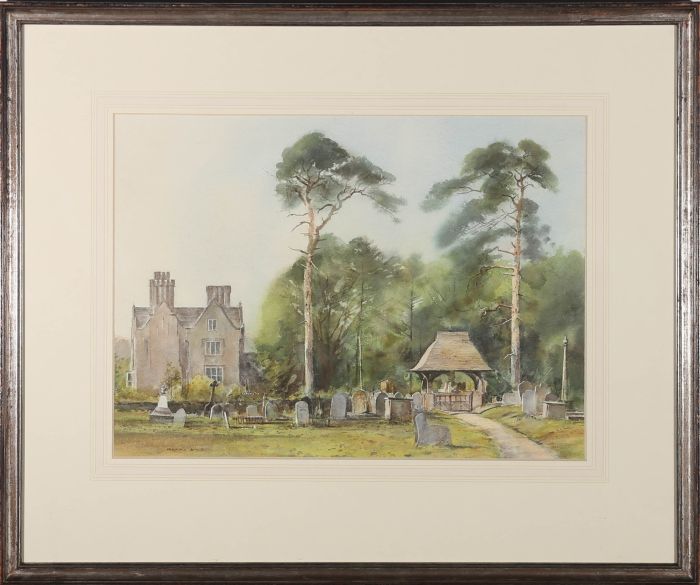 Gerry Ball - 20th Century Watercolour, The Lych Gate