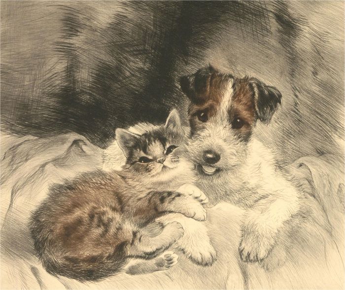 N. M. B.  - 20th Century Etching, Best Friends