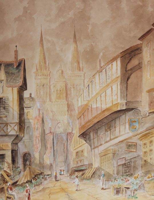 A. T. Blandford - Early 20th Century Watercolour, Cathédrale St-Maurice