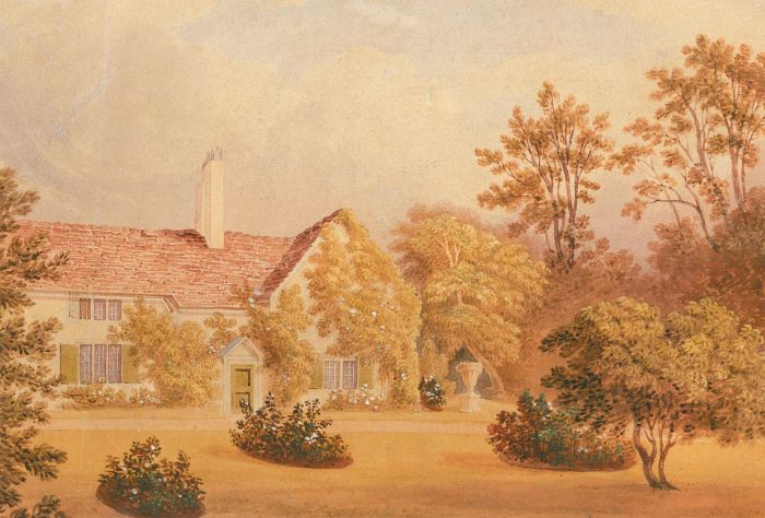 1832 Watercolour - Hallow Vicarage