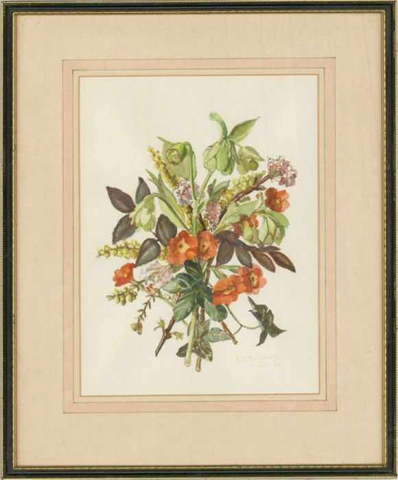 J. H. Plaistowe - Pair of 19822 Watercolour, Spring Posies