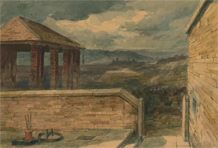 Early 20th Century Watercolour - The View Over the Mountain
