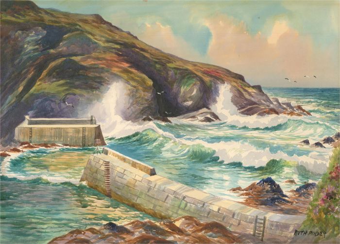 Ruth Pinder - Signed 20th Century Watercolour, Port Isaac II