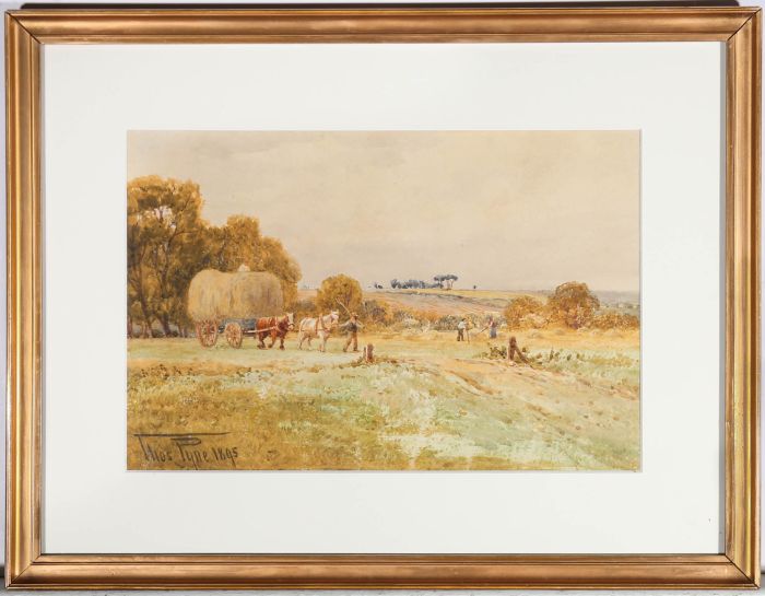 Thomas Pyne RI (1843-1935) - Framed 1895 Watercolour, A Day in the Field