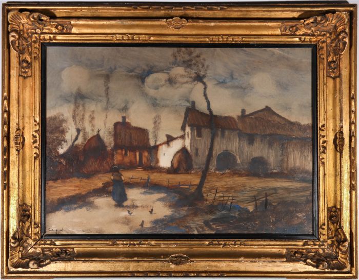 Mid 20th Century Oil - French Farmstead
