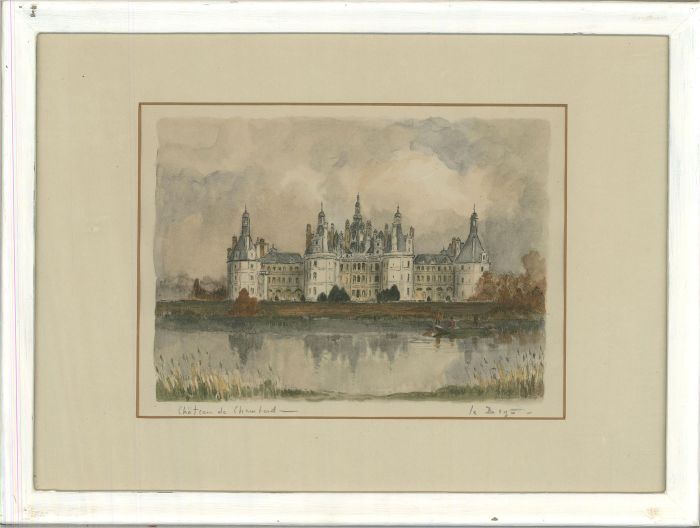 La Brige (1892-1972) - Coloured Lithograph, Château De Chambord