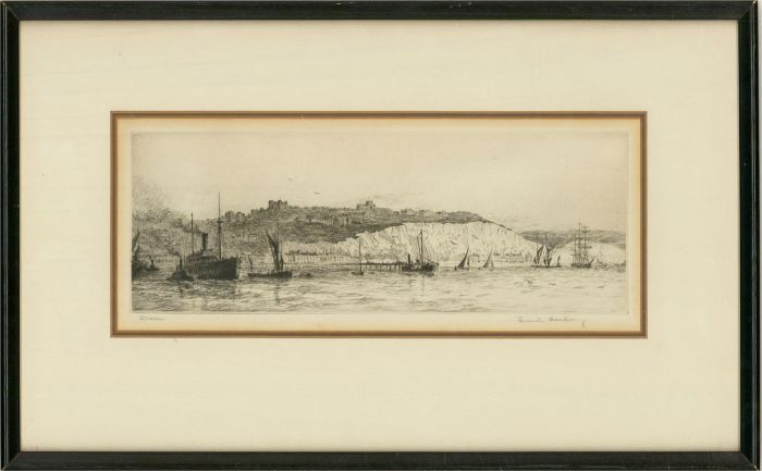 Frank Harding - Early 20th Century Etching, The White Cliffs Of Dover