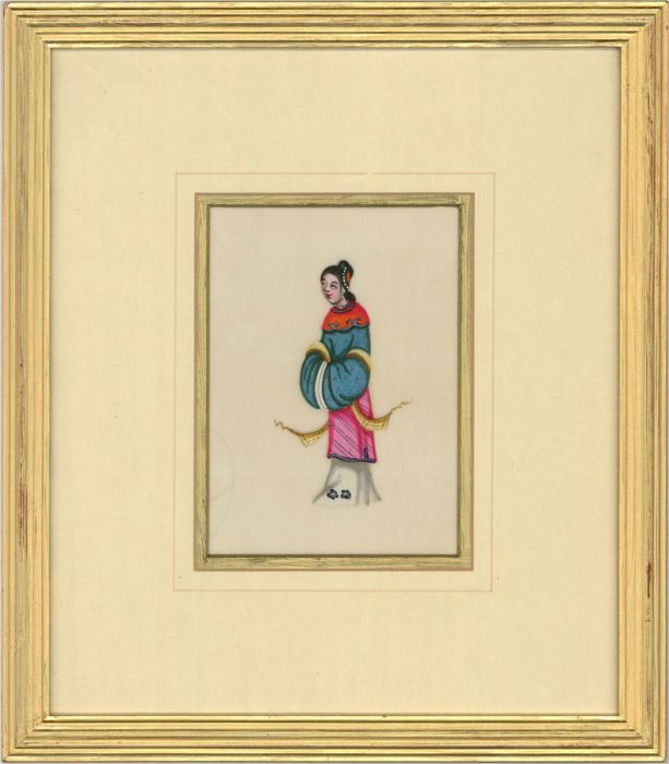 Late 19th Century Gouache - Chinese Noblewoman
