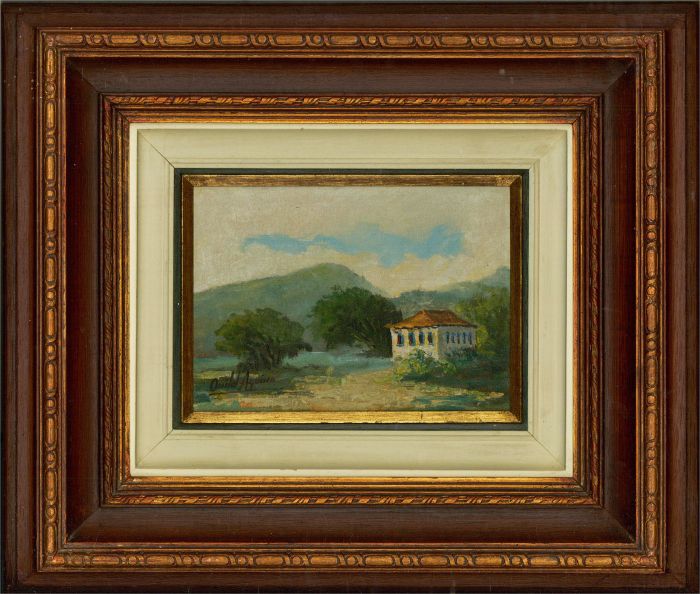 Ouild Aquino - 20th Century Oil, Lakeside Cottage