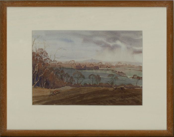 Geoffrey Sparrow (1887-1969) - 1950 Watercolour, The Fox At Old Park Farm