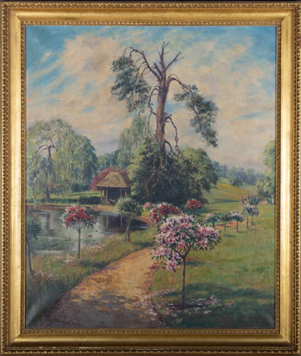 Christopher William Strange  - 1931 Oil, Garden Landscape