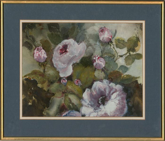 D. Thackeray - 20th Century Watercolour, Pink Roses