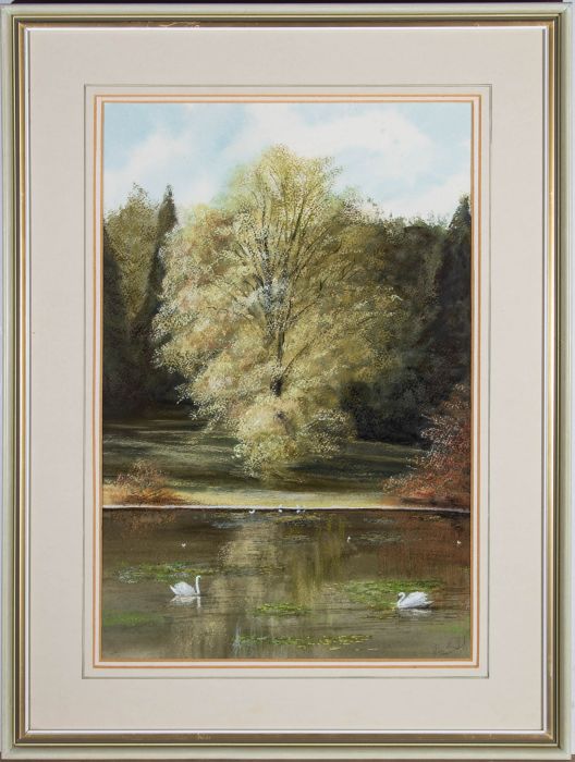 Alan England  - 20th Century Pastel, Stratford Park Interlude