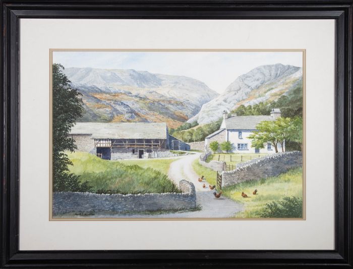 Max S. Hamblen  - 20th Century Watercolour, Yew Tree Farm, Lake District