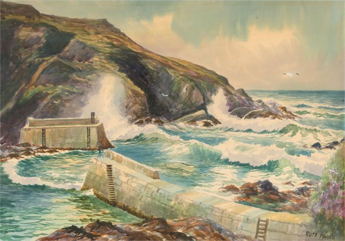Ruth Pinder - Signed 20th Century Watercolour, Port Isaac I