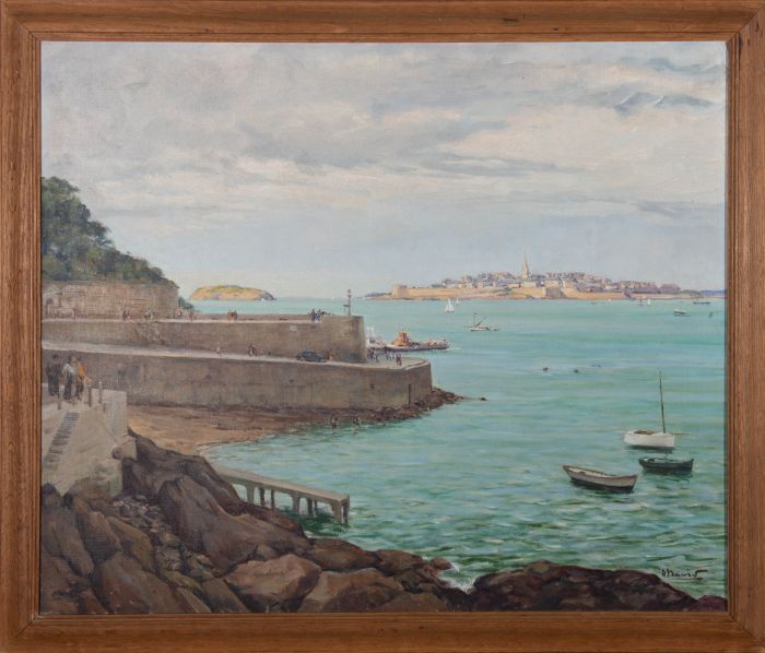 A. David - 20th Century Oil, Mediterranean Coastline