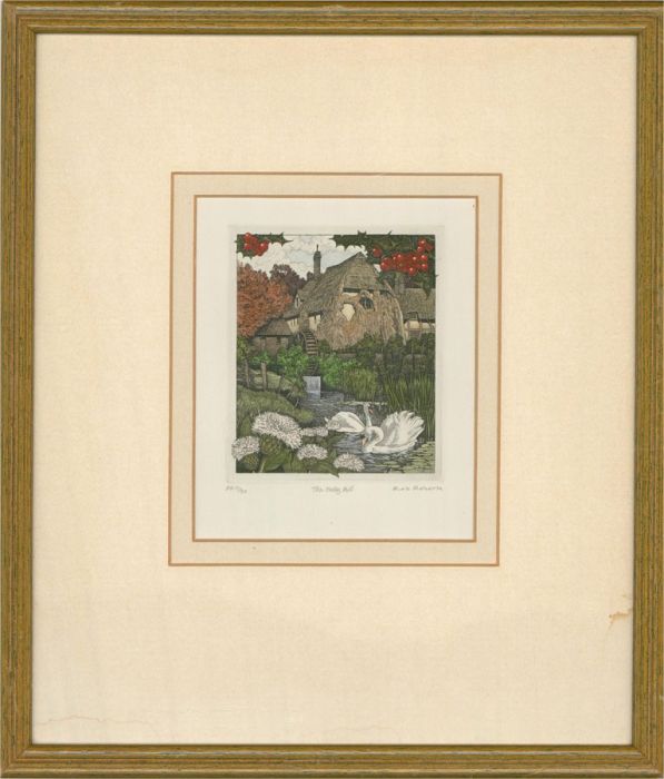 Rob Robert - 20th Century Etching, The Holly Mill