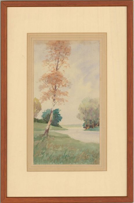 A Pair of 1929 Watercolours - Lake Scenes