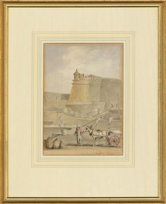 Selina Crampton (1805-1876) - 19th Century Watercolour, King James' Sally Port