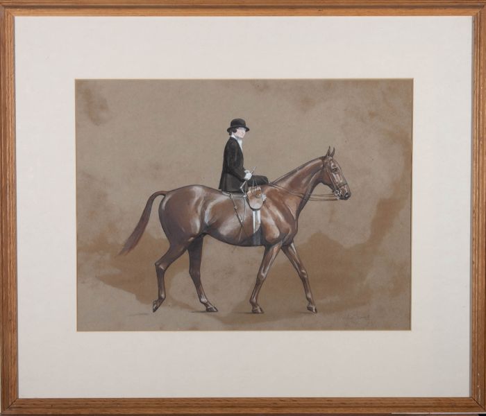 Ayerst Young - 1932 Watercolour, Horse Rider in Side-Saddle
