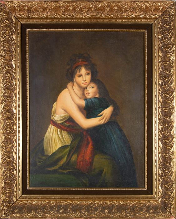 After Vigee Le Brun (1755-1842) - 20th Century Oil, Self-Portrait with Daughter