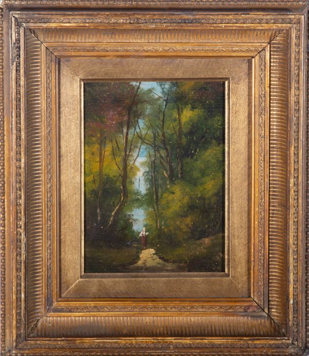 English School  Early 20th Century Oil - Woodland Glade