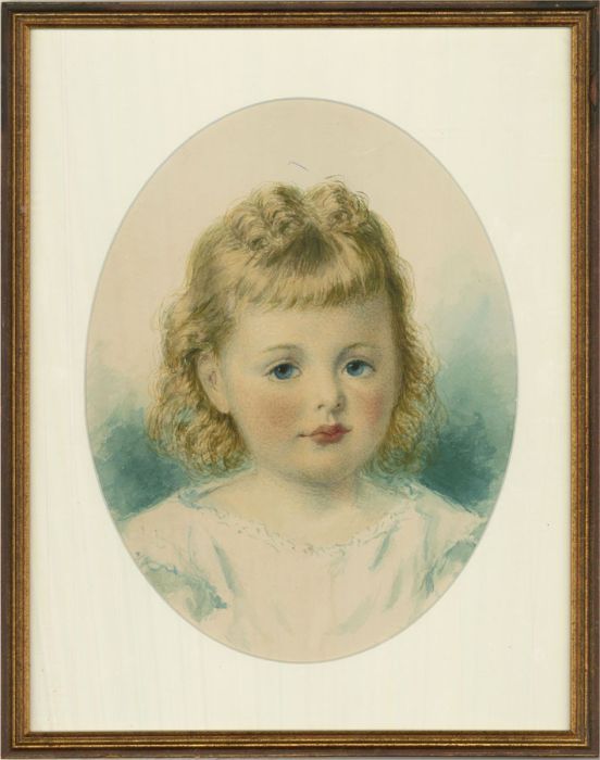 Early 20th Century Watercolour - Portrait of a Young Girl