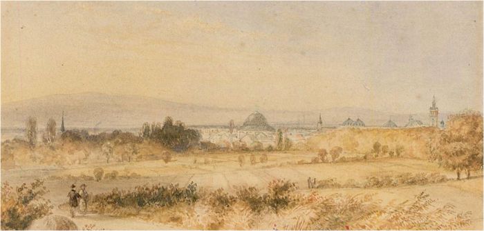 Early 20th Century Watercolour - The View from the Hills