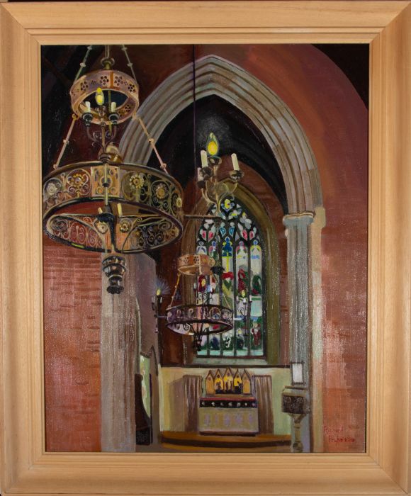 Richard Pryce  - 2013 Oil, Church Interior