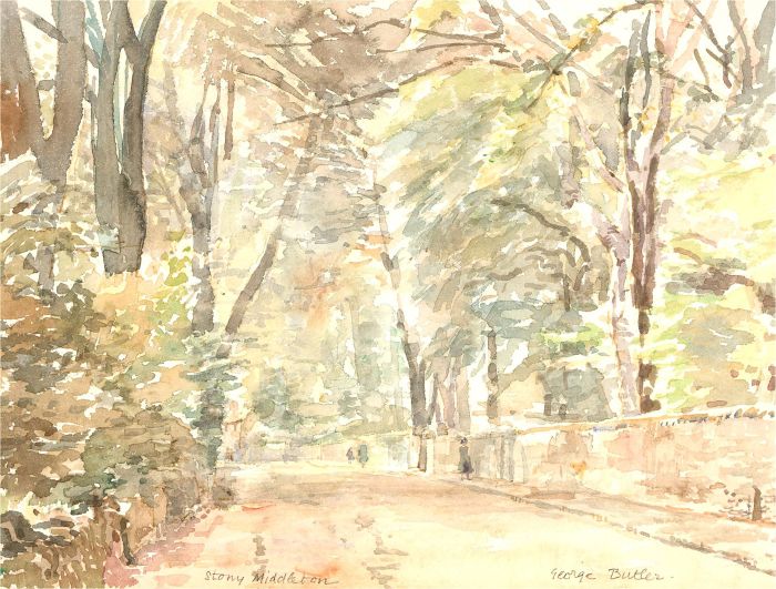 George Butler - Signed 20th Century Watercolour, Stony Middleton