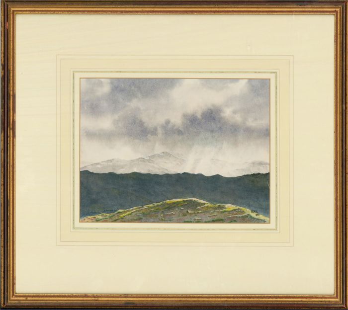 H.P.B. - 1989 Watercolour, Snowy Mountains