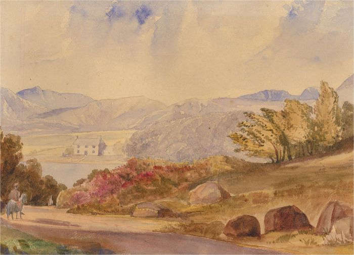 Early 20th Century Watercolour - Along the Path