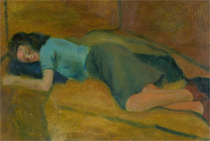 Attrib. Genevieve Zondervan (1922-2013) - Mid 20th Century Oil, A Quick Nap