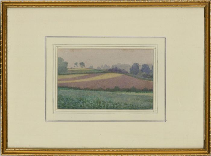 Mid 20th Century Watercolour - Over the Hills
