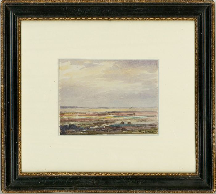 Alan White  - 20th Century Watercolour, Evening over the Firth of Forth