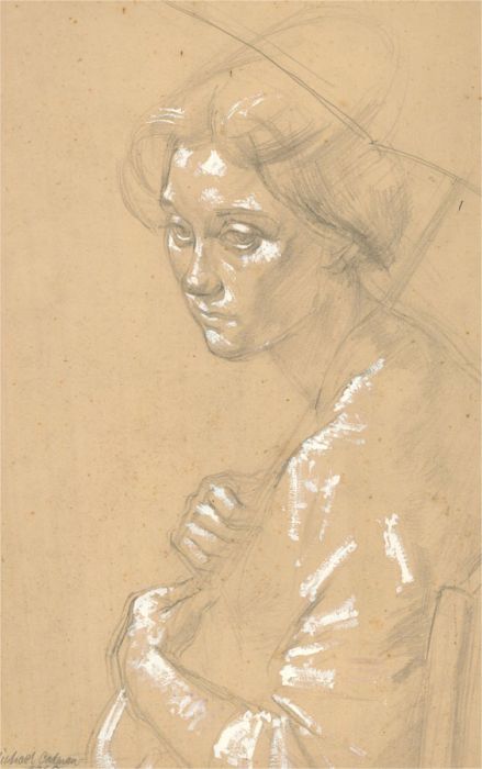 Michael Cadman RI ARCA (1920-2012) - 1960 Graphite Drawing, Portrait of a Girl