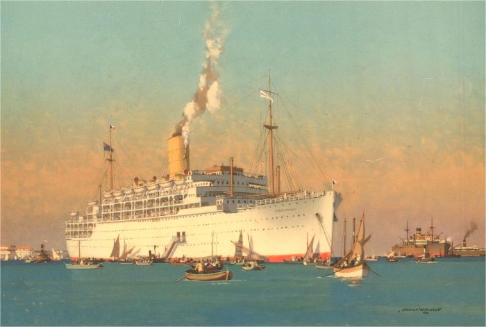 Norman Wilkinson (1878-1971) - A Pair of 1937 Aquatint, P&O Centenary Prints