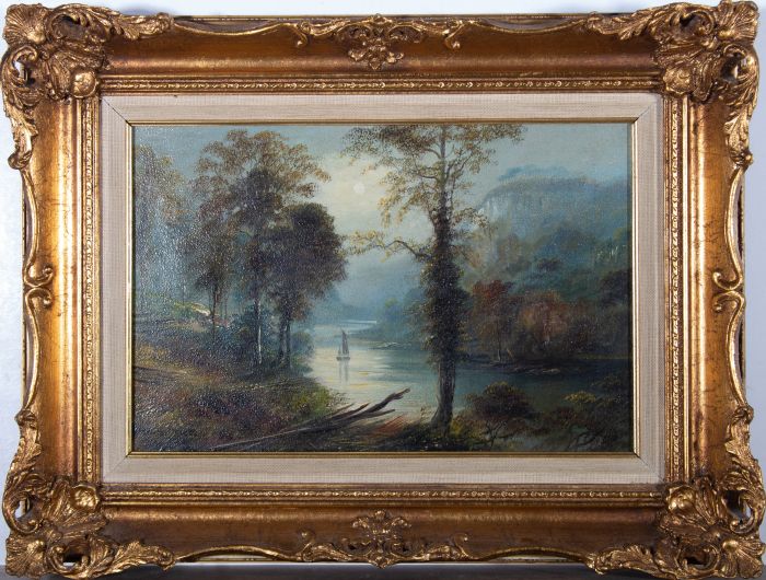 G. Willis Pryce (1866-1949) - Oil, Misty Morning, Near Wyndcliff