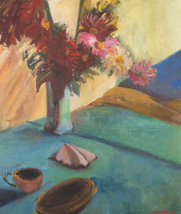 Audrey Lewis-Hopkins (1914-2011) - 20th Century Oil, Still Life With Pink Shell