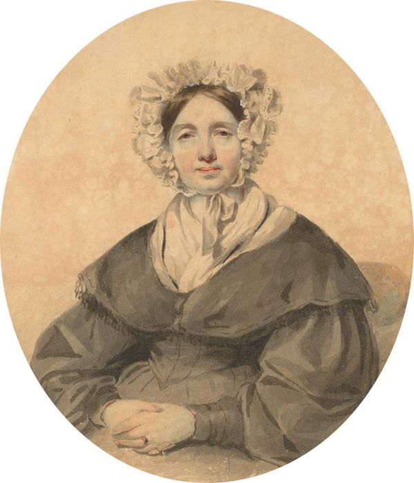 c.1840 Watercolour - Mrs MacDonald of Walkinshaw & Castle Temple